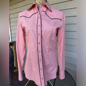 Ladies Small Peach CR Ranchwear Western Shirt